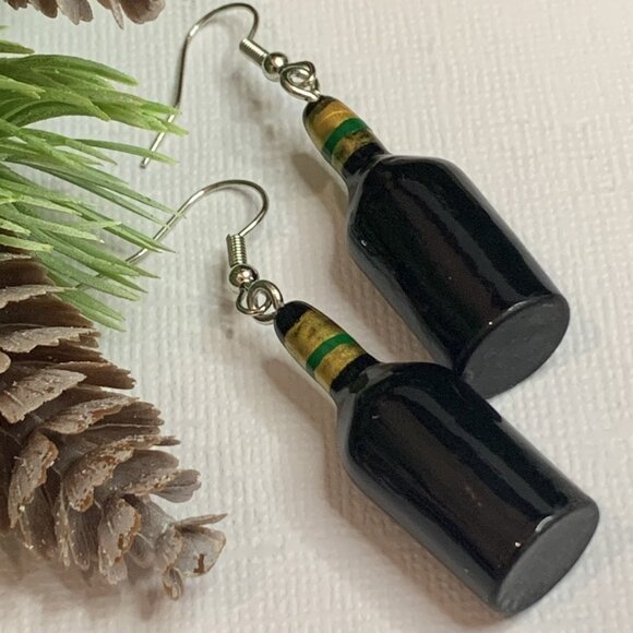Wine Earring, Alcohol Earring, Drink Earring, Funny Food Earring, Gift Idea - Picture 4 of 8